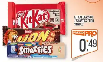 Cash pro Kit Kat classico / Smarties / Lion singolo offerta