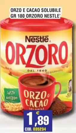 Immenso Cash Orzoro Nestlé offerta