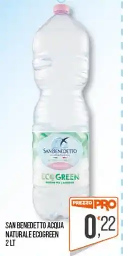 Cash pro San Benedetto acqua naturale ecogreen offerta