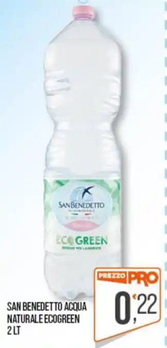 Cash pro San Benedetto acqua naturale ecogreen offerta