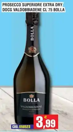 Immenso Cash Prosecco superiore extra dry Valdobbiadene Bolla offerta