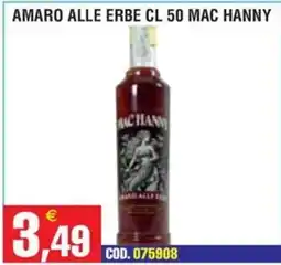 Immenso Cash Amaro alle erbe Mac Hanny offerta