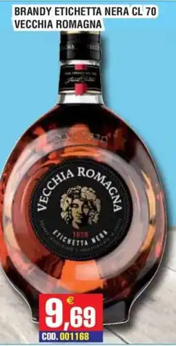 Immenso Cash Brandy etichetta nera vecchia romagna offerta