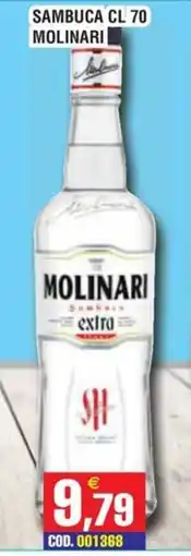 Immenso Cash Sambuca extra Molinari offerta
