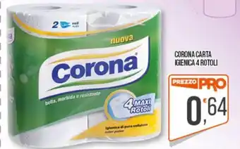 Cash pro Corona carta igienica offerta
