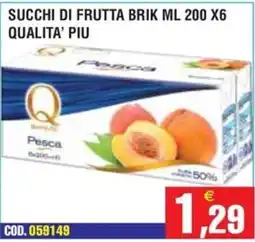 Immenso Cash Succhi di frutta Brik Pesca offerta