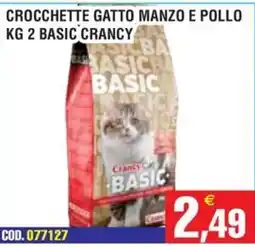 Immenso Cash Crocchette gatto manzo e pollo basic crancy offerta