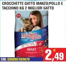 Immenso Cash Crocchette gatto manzo/pollo e tacchino Miglior gatto offerta