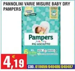 Immenso Cash Pampers pannolini baby dry offerta