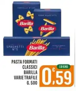 La Mimosa Supermercati Pasta formati classici Barilla varie trafile offerta