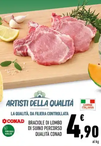 Braciole di lombo di suino percorso qualità Conad