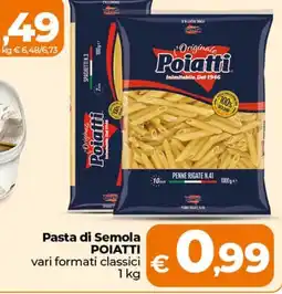 Ipercoop Radenza Pasta di Semola POIATTI offerta