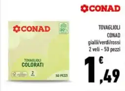 Conad City Tovaglioli colorati Conad offerta