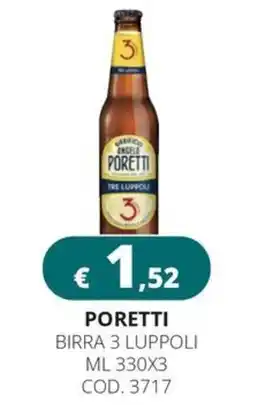 Altasfera Poretti birra 3 luppoli offerta
