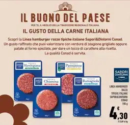 Conad City Hamburger razze tipiche italiane Sapori&Dintorni Conad offerta