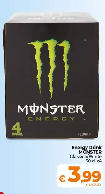 Ipercoop Radenza Energy Drink Monster Classica/White offerta