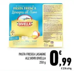 Conad City Pasta fresca lasagne all'uovo divella offerta