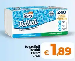 Ipercoop Radenza Tovaglioli Tuttidì Foxy offerta