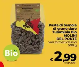 Ipercoop Radenza Pasta di Semola di grano duro Tumminia Bio offerta