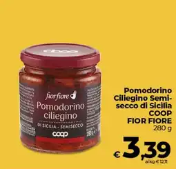 Ipercoop Radenza Pomodorino ciliegino di sicilia semisecco fior fiore offerta