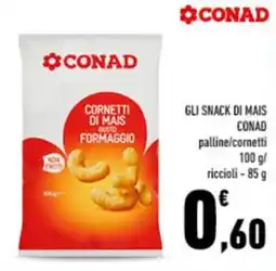 Conad City Cornetti di mais gusto formaggio Conad offerta
