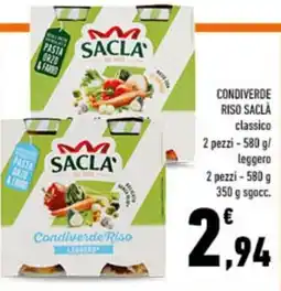 Conad City Condiverde Riso Saclà offerta
