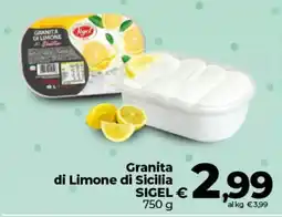 Ipercoop Radenza Granita di Limone di Sicilia Sigel offerta