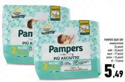 Conad City Pampers Baby-dry Più Asciutto offerta
