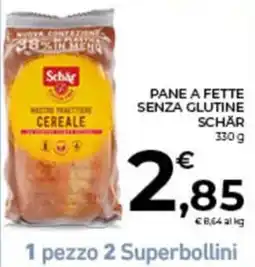 Conad City Pane a fette senza glutine Schär offerta