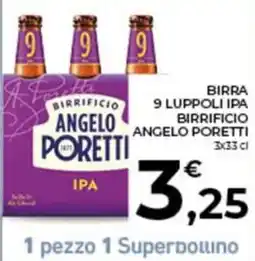 Conad City Birra 9 Luppoli IPA Birrificio Angelo Poretti offerta