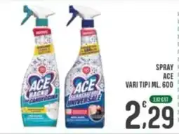 La Mimosa Supermercati Spray Ace vari tipi offerta