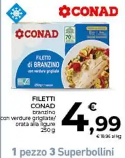 Conad City Filetto di branzino con verdure grigliate offerta