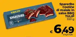 Ipercoop Radenza Spareribs di maiale in salsa BBQ Tulip offerta