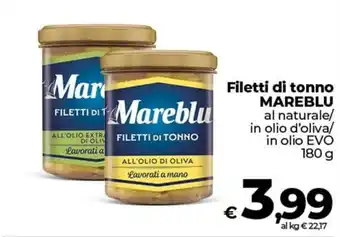 Ipercoop Radenza Filetti di tonno Mareblu offerta