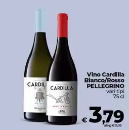 Ipercoop Radenza Vino Cardilla Bianco/Rosso Pellegrino offerta