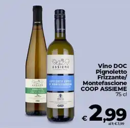 Ipercoop Radenza Vino DOC Pignoletto Frizzante/ Montefascione COOP ASSIEME offerta