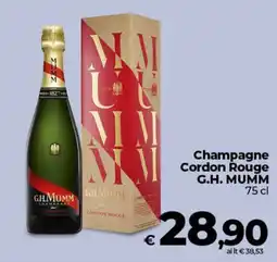 Ipercoop Radenza Champagne Cordon Rouge G.H. Mumm offerta