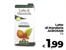 Ipercoop Radenza Latte di Mandorla Agrosan offerta