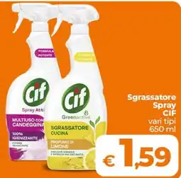 Ipercoop Radenza Sgrassatore Spray CIF offerta