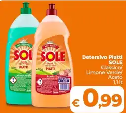 Ipercoop Radenza Detersivo Piatti SOLE offerta
