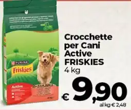 Ipercoop Radenza Crocchette per Cani Active FRISKIES offerta