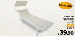 Ipercoop Radenza Lettino lido con parasole con cuscino FZ blu/beige offerta