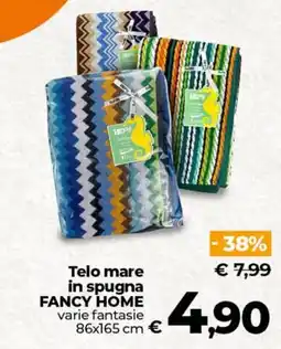 Ipercoop Radenza Telo mare in spugna FANCY HOME offerta