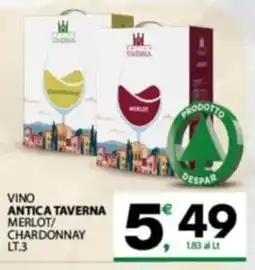 Despar Sicilia Vino Antica Taverna Merlot/Chardonnay offerta