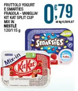 Sidis Fruttolo yogurt e smarties fragola - vaniglia kit kat split cup mix in nestlé offerta