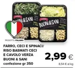 Oasi Farro, Ceci e Spinaci/ Riso Basmati Ceci e Cavolo Verza Buoni & Sani offerta