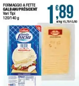 Sidis Formaggio a fette Galbani/Président offerta