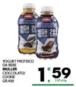 Despar Sicilia Yogurt proteico da bere Muller cioccolato offerta