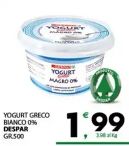 Despar Sicilia Yogurt Greco Bianco 0% Despar offerta
