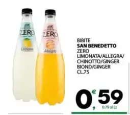 Despar Sicilia Bibite San Benedetto Zero offerta